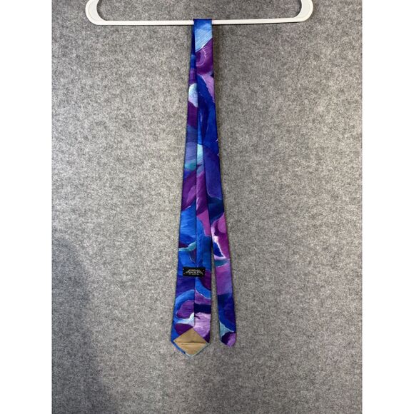 High Society of boston Mens Dress‎ Tie Blue Purple - Picture 5 of 6